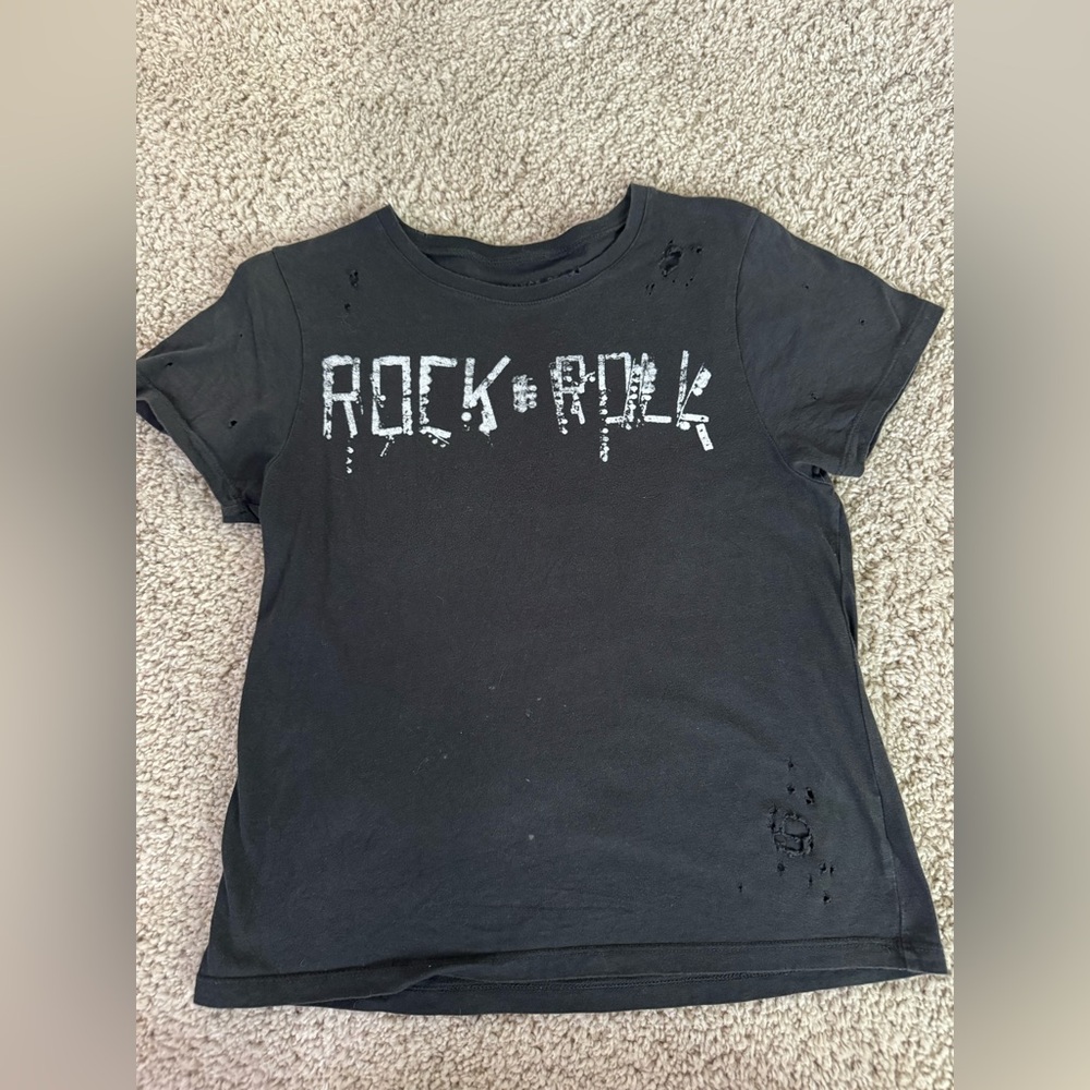 Prince Peter Collection Distressed Black Rock & Roll Tee